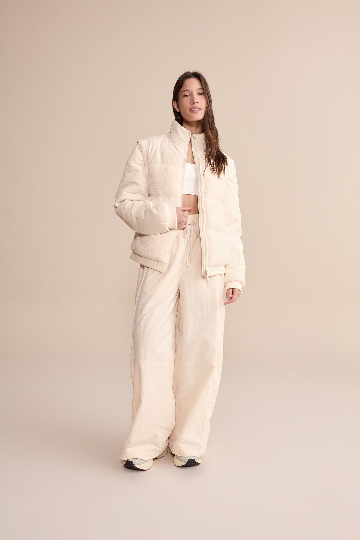 Wide Nylon Flux Mixcloud Pants