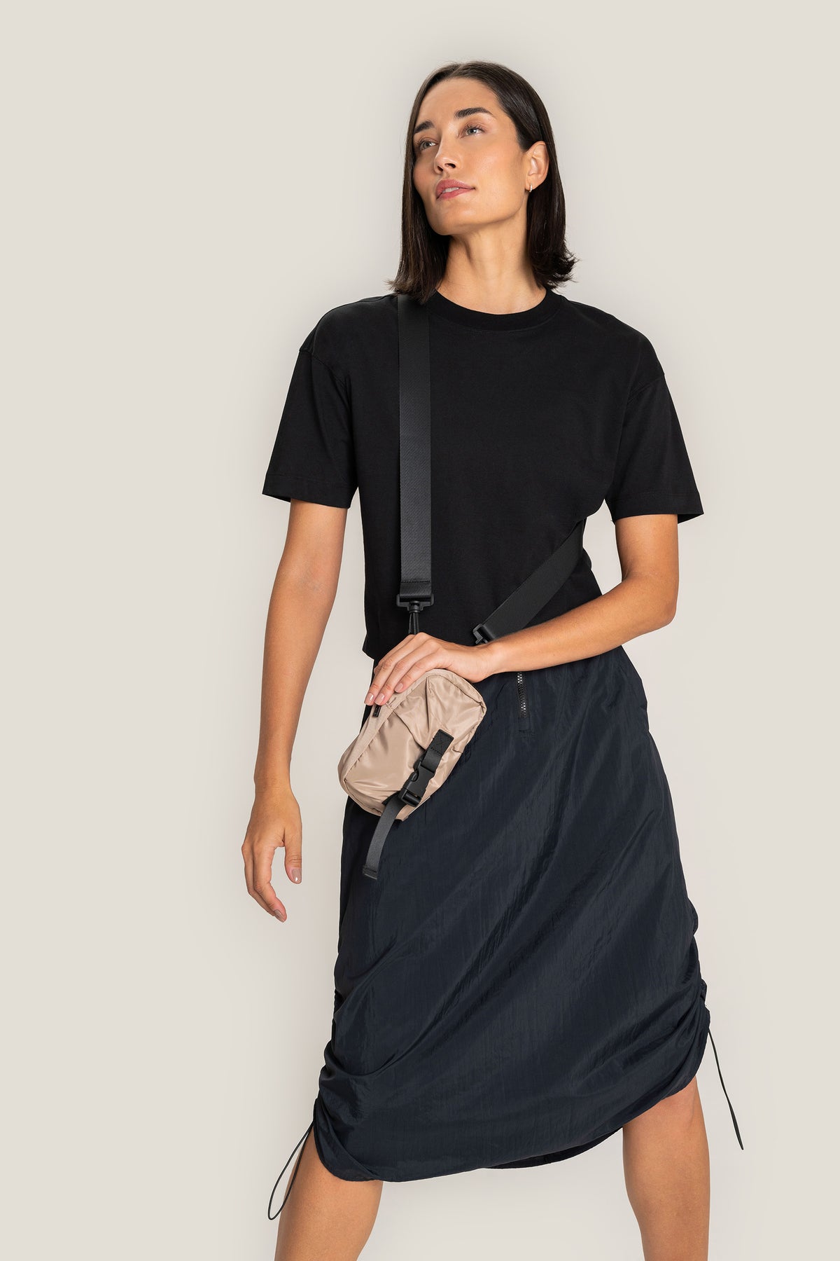 Nylon Tech Midi Skirt