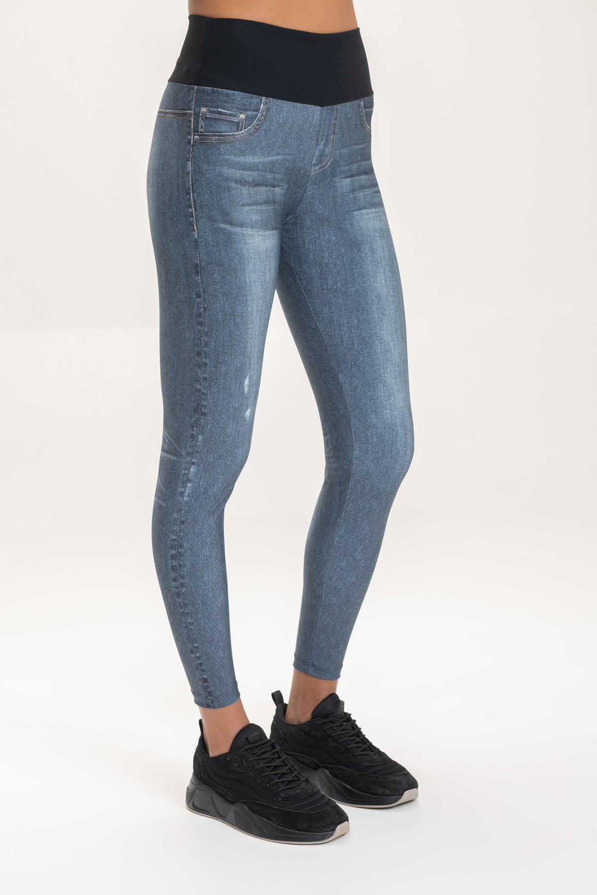 Side Denim Leggings